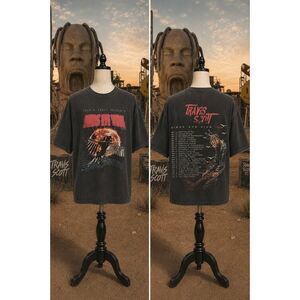 Travis Scott Astroworld Birds Eye View Tour Tee Faded Large